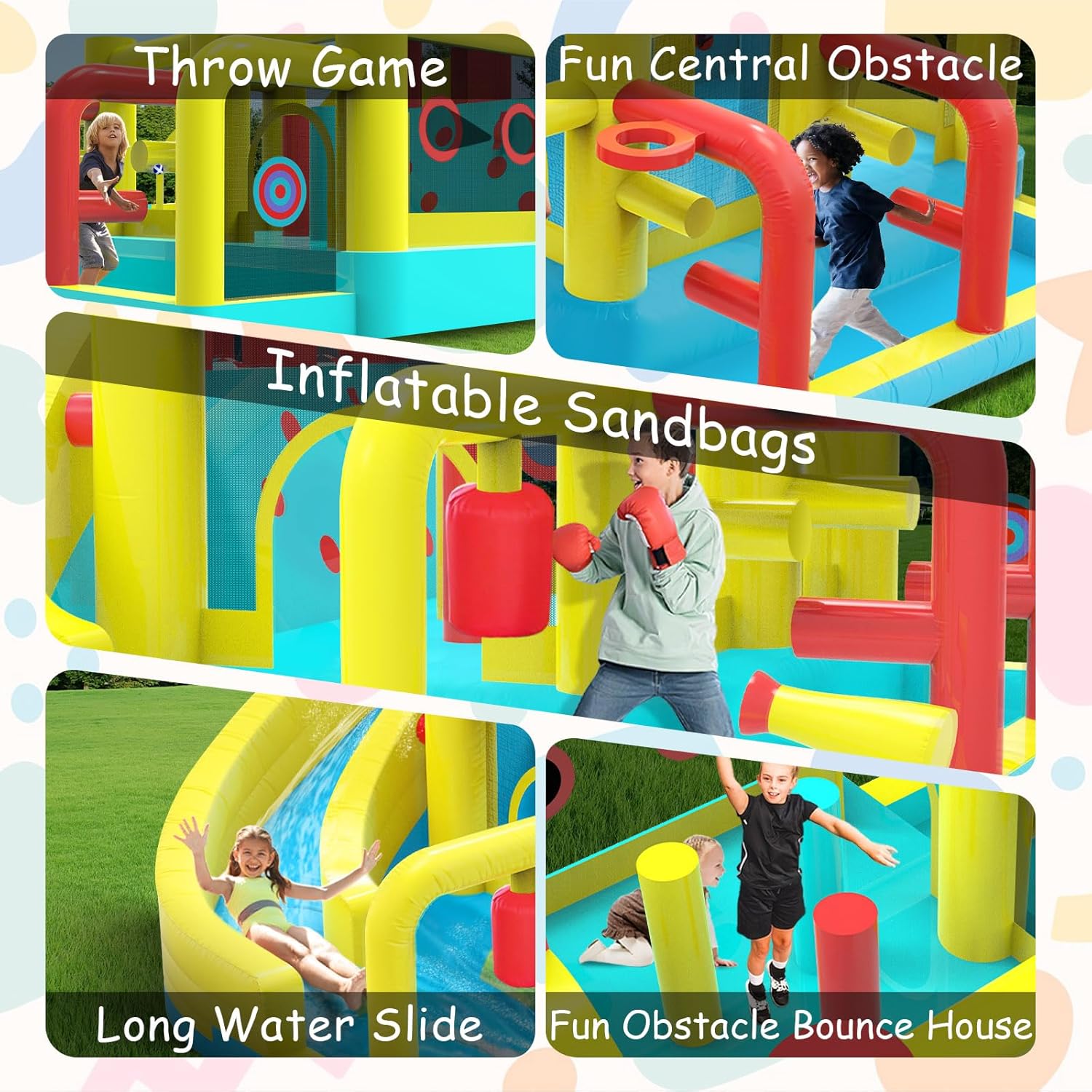 Kids Inflatable Water Slide Bo - Kids Outdoor Basketball avaliação e preço