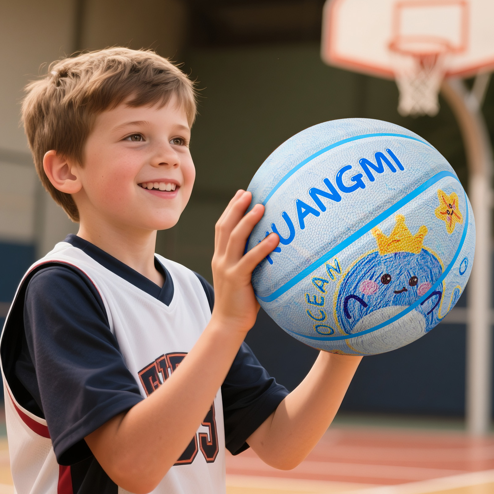 Kuangmi Whale Children's Baske - Kids Outdoor Basketball avaliação e preço