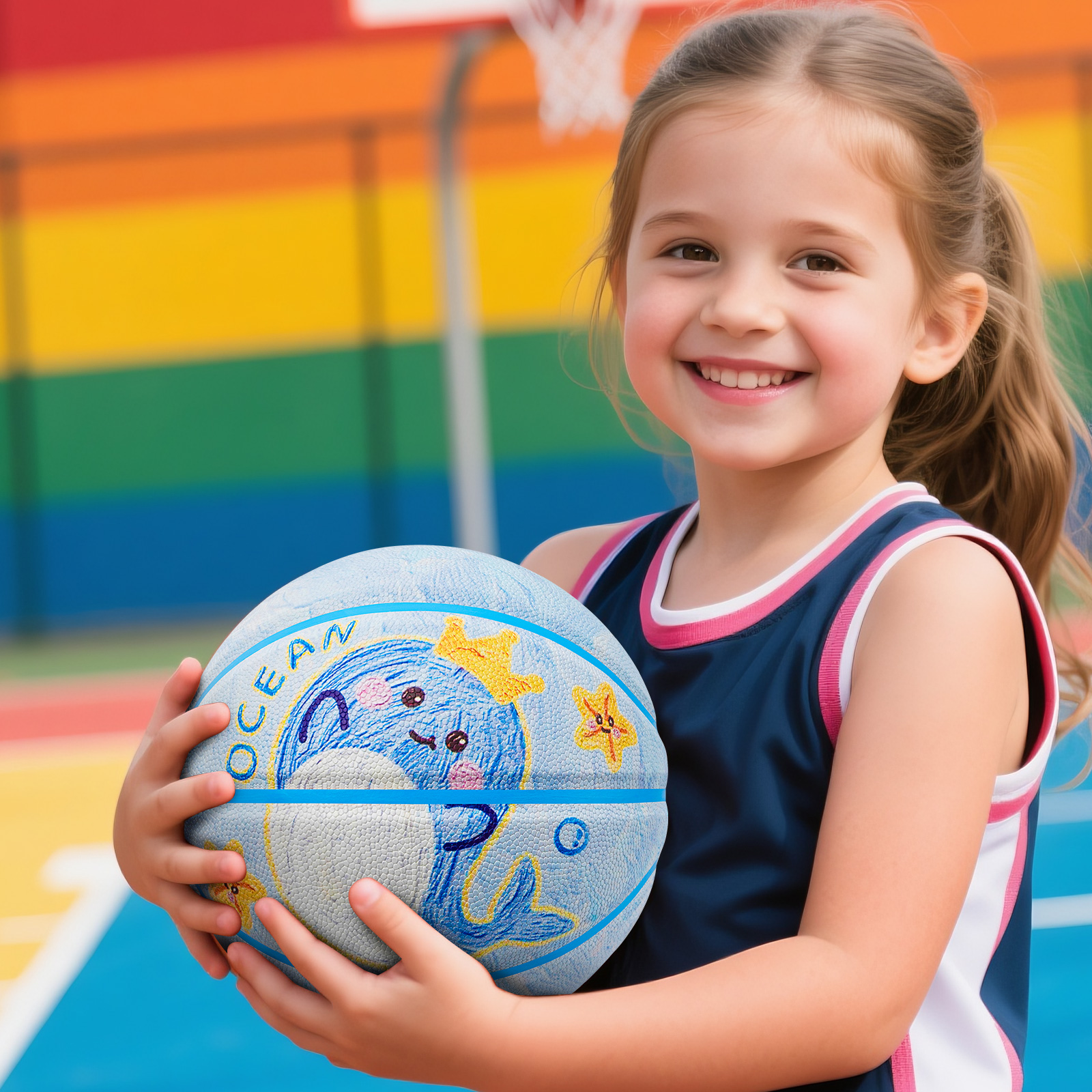 Kuangmi Whale Children's Baske - Kids Outdoor Basketball avaliação e preço