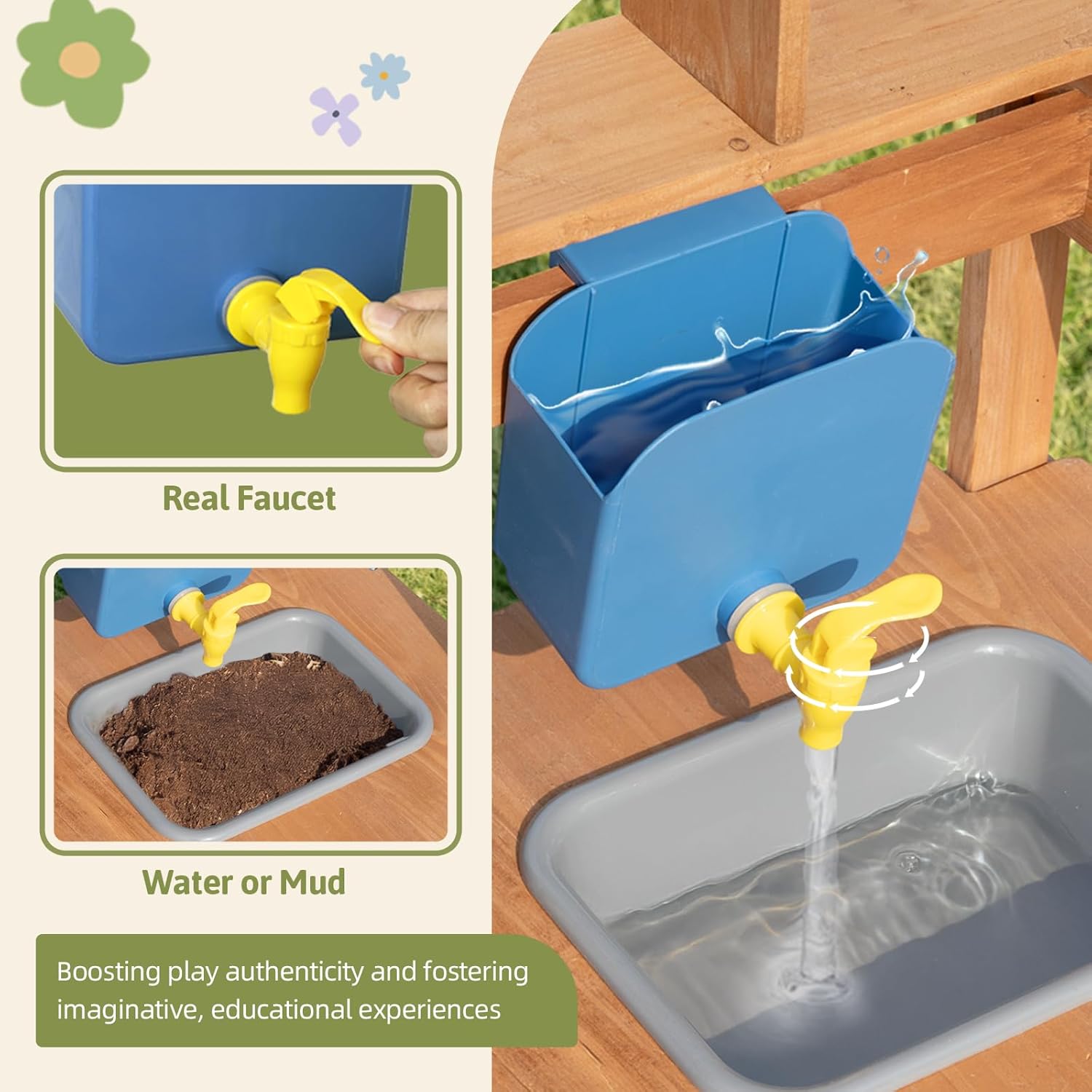 Mud Kitchen Outdoor Playset Ca - Kids Outdoor Chalkboard avaliação e preço