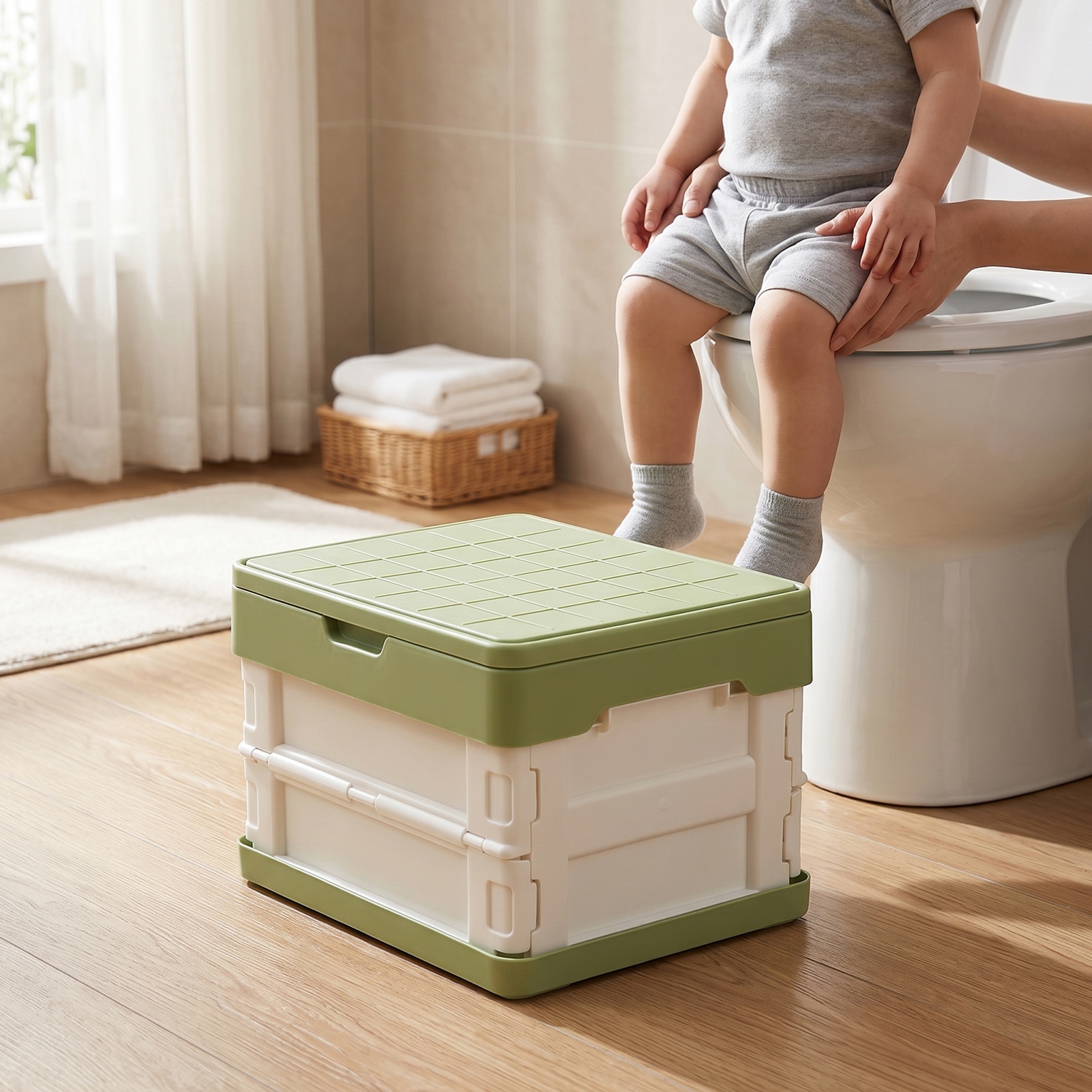 Portable Potty with PU Soft Se - Kids Outdoor Foldable Chair avaliação e preço