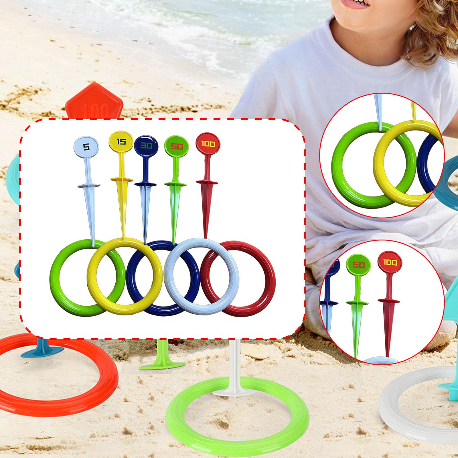 Kids Rings Toss Game Set 5 Thr - Kids Outdoor Garden Set avaliação e preço