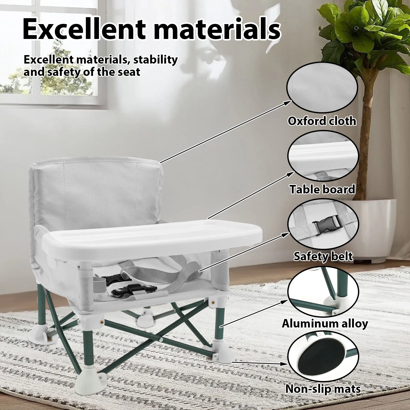 Toddler Booster Seat with Chil - Kids Outdoor Foldable Chair avaliação e preço