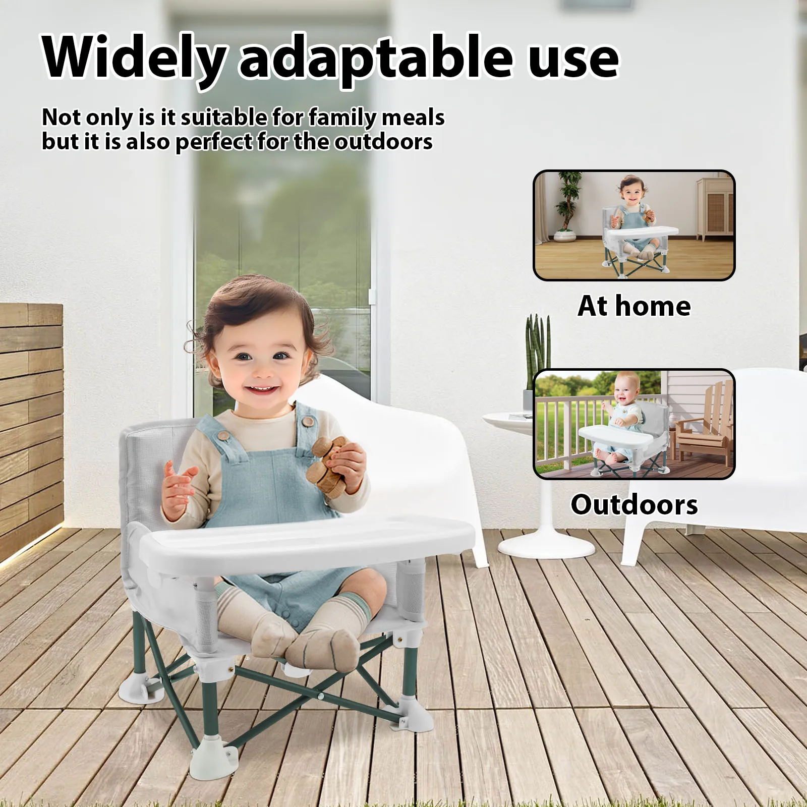 Toddler Booster Seat with Chil - Kids Outdoor Foldable Chair avaliação e preço