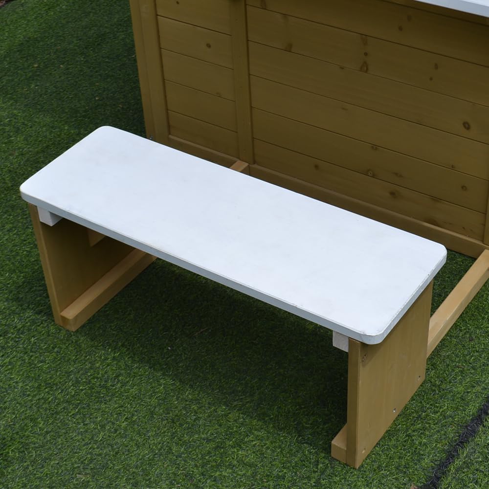 Cedar Wooden Playhouse Kids Ou - Kids Outdoor Bench avaliação e preço