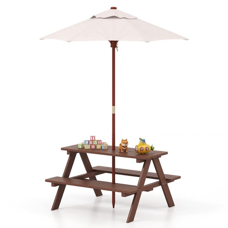 Outdoor 4-Seat Kids Picnic Tab - Kids Outdoor Bench avaliação e preço