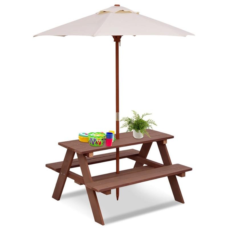 Outdoor 4-Seat Kids Picnic Tab - Kids Outdoor Bench avaliação e preço