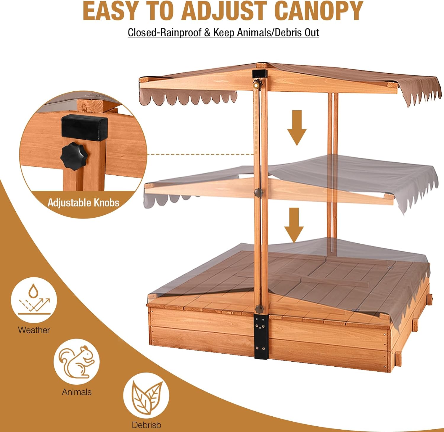Kids Sandbox with Lid – Large  - Kids Outdoor Bench avaliação e preço