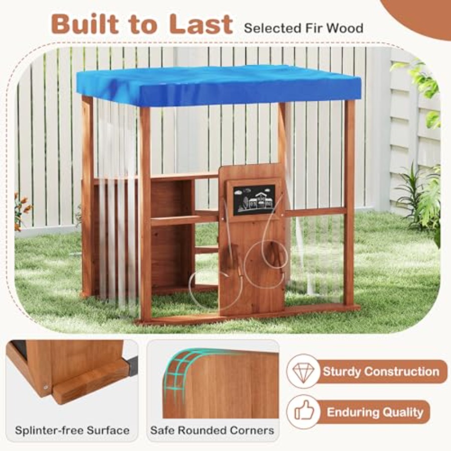 Outdoor kids gas station playh - Kids Outdoor Chalkboard avaliação e preço